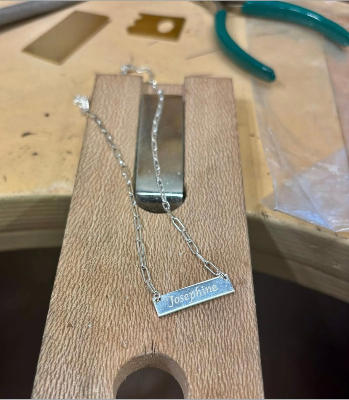 Sterling Silver Cable ID Necklace